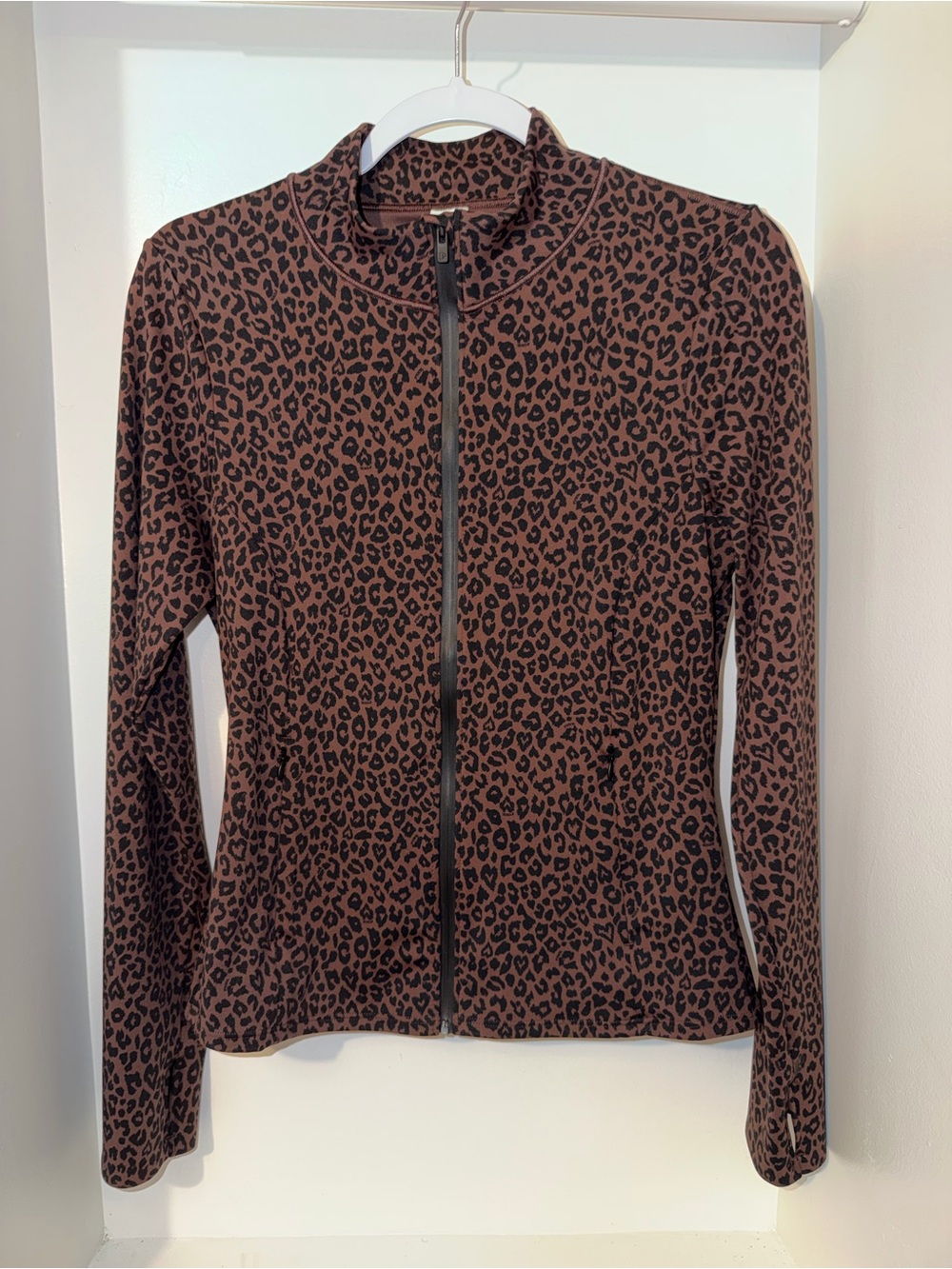 PINK Victoria's Secret Brown & Black Leopard Zip Jacket